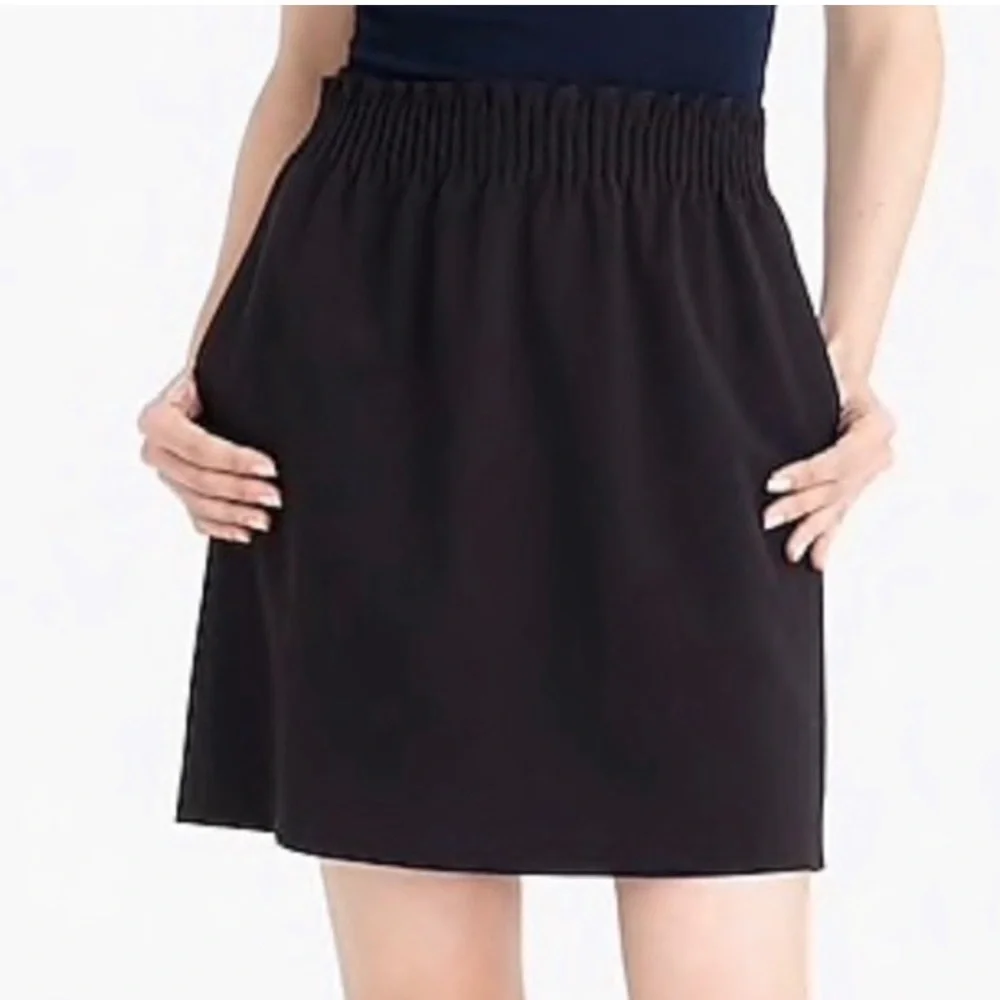 Jcrew black paper bag wool skirt